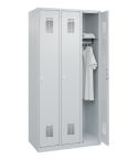 STROXX Garderobenschrank mit Sockel 3 Abteile 1850X900X500MM RAL 7035/7035