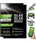 Balkonkraftwerk 870W Komplettset mit 2x 435W PV-Modul - TSUN Wechselrichter 800W inkl. Wifi-Funktion