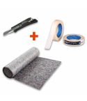 STROXX Maler-Set: Abdeckvlies 250 g/m², Cuttermesser 18 mm, 2x Kreppband für scharfe Kanten