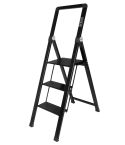 STROXX Alu-Trittleiter mit Plattform, 3 Stufen