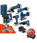 Bosch 18V Akku-Set MEGA 2025 – 6 Maschinen + 3x ProCORE Akkus & Gratis GCM 80 SJ Paneelsäge