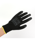 STROXX Arbeitshandschuh, schwarz – PU-beschichtet, atmungsaktiv, EN 388:2016 4131