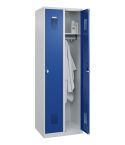 STROXX Garderobenschrank mit Sockel 2 Abteile 1850X600X500MM RAL 7035/5010