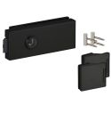 Hermat Ganzglastürschloss 6071/6325/HZ,UG,8mm,ähnlich RAL 9005,FlüFA