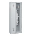 STROXX Garderobenschrank mit Sockel 2 Abteile 1850X600X500MM RAL 7035/7035