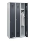 STROXX Garderobenschrank mit Sockel 3 Abteile 1850X900X500MM RAL 7035/7016