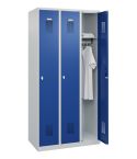 STROXX Garderobenschrank mit Sockel 3 Abteile 1850X900X500MM RAL 7035/5010