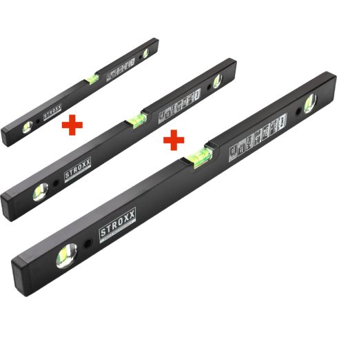 STROXX WASSERWAAGEN SET 3TLG. 60CM/ 100CM/ 180CM