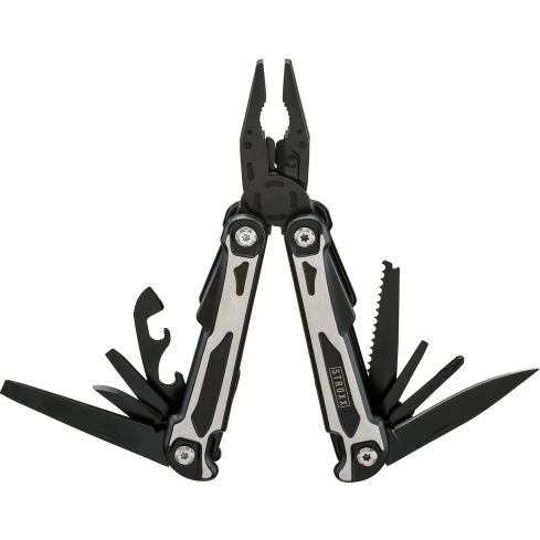 STROXX Multitool 14-in-1 – Edelstahl, schwarz