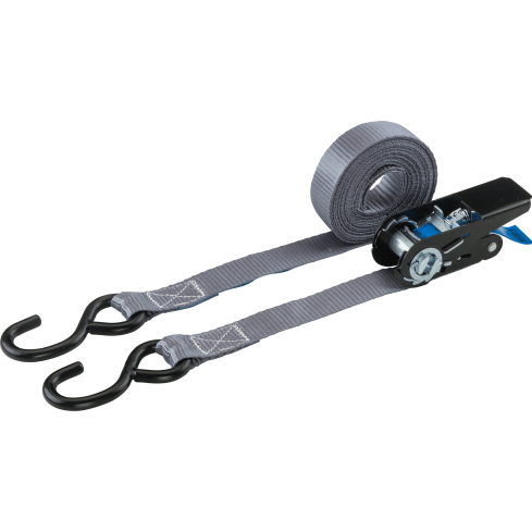 STROXX Zurrgurt 2-teilig, mit Spannratsche und S-Haken, 25 mm, 4,5 m