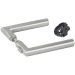 Hermat Drückerpaar 1802/4042 Basic + FastLock-Einsatz für Glastürschloss 6071