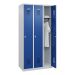 STROXX Garderobenschrank mit Sockel 3 Abteile 1850X900X500MM RAL 7035/5010