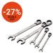 STROXX Maul- und Ringratschenschlüssel-Set, umschaltbar, 5-teilig 100-223