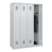 STROXX Garderobenschrank mit Sockel 4 Abteile 1850X1200X500MM RAL 7035/7035