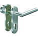 Ogro Wechselgarnitur CORE+8906, 8mm Vierkant TS.38-63mm Kurzschild PZ Knopf 3020 ED