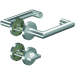 Ogro WC-Garnitur CORE+ 8907, 8mm Vierkant TS.37-42 Rundrosette mit WC-Kapsel ED